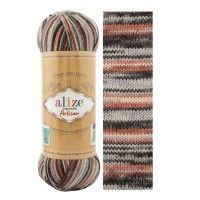 SUPERWASH ARTISAN ALIZE - 9013 (коричневый принт)