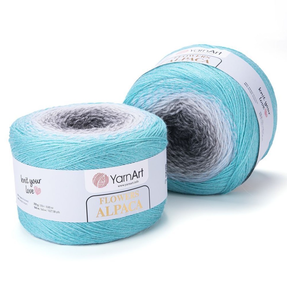 Flowers Alpaca YarArt - 412 (св бир)