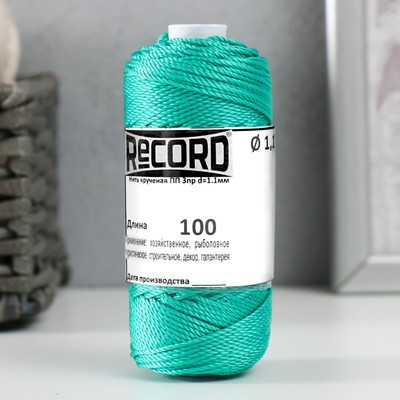 Нить крученая ПП 3пр d=1.1мм (100, зел, желт, крас, Ц4"набор)