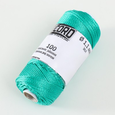 Нить крученая ПП 3пр d=1.1мм (100, зел, желт, крас, Ц4"набор)