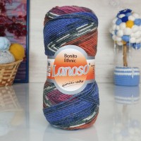 Bonito ethnic Lanoso - 1208 (рыжий/синий)