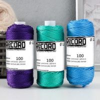 Нить крученая ПП 3пр d=1.1мм (100, зел, син, фиол, Ц4&quot;набор)