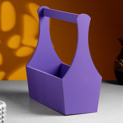 Кашпо деревянное "Виллиан Лонг", с ручкой, 25×12,5×10(28) см Фиолетовый Кашпо деревянное "Виллиан Лонг", с ручкой, 25×12,5×10(28) см Фиолетовый