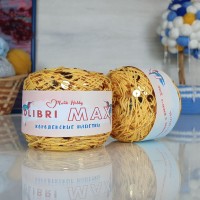 Колибри макси королевские пайетки - 030 (хризантема с золотыми пайетками)