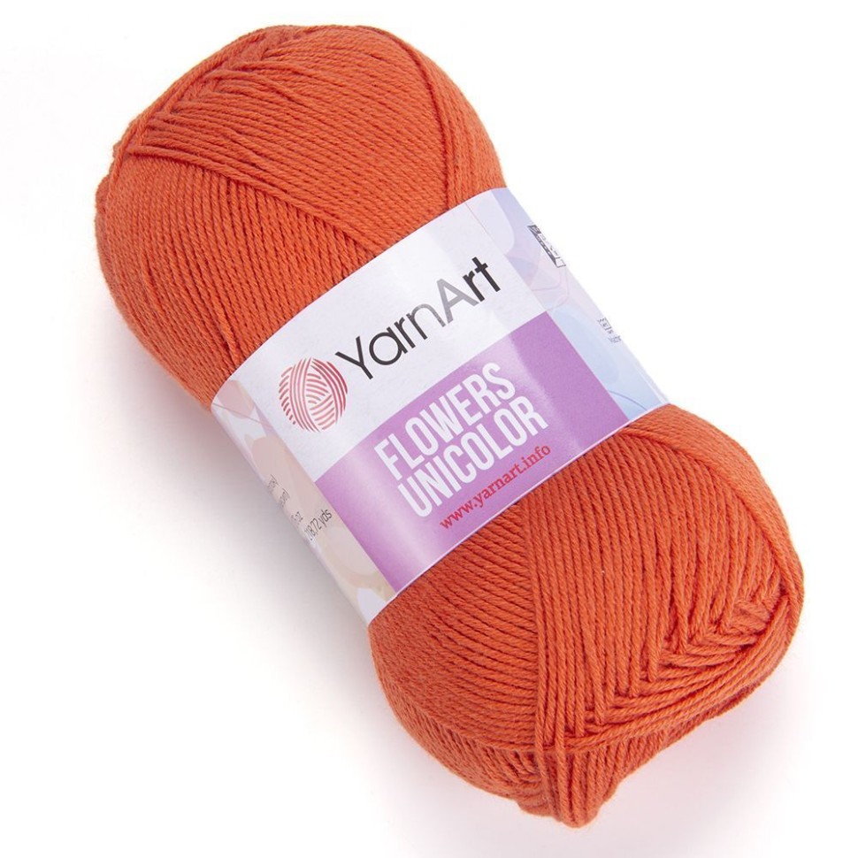 Flowers Unicolor YarnArt - 761 (тём.оранжевый)