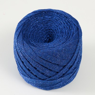 Шнур Риббон с люрексом 85м/170±5 гр (Сапфир, люрекс: Кобальт) Шнур Риббон с люрексом 85м/170±5 гр (Сапфир, люрекс: Кобальт)