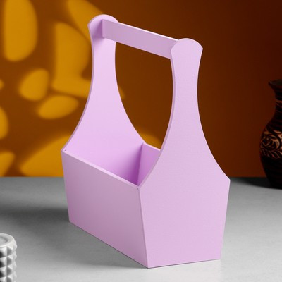 Кашпо деревянное "Виллиан Лонг", с ручкой, 25×12,5×10(28) см Сиреневый Кашпо деревянное "Виллиан Лонг", с ручкой, 25×12,5×10(28) см Сиреневый