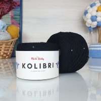 Kolibri с пайетками - 008 (черный с чёрн.блест. пайетками)