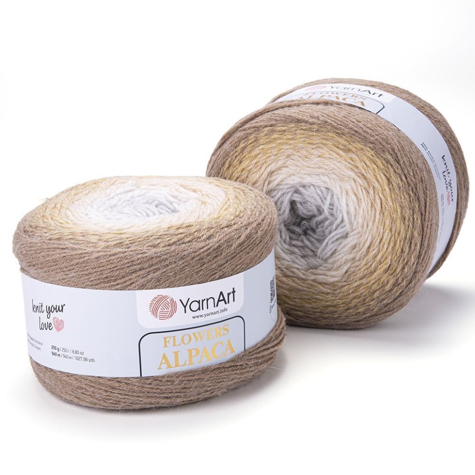 Flowers Alpaca YarArt - 407 (беж/крем)