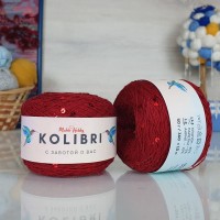 Kolibri с пайетками - 002 (вишневый с красными пайетками)