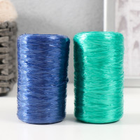 Пряжа для ручного вязания 100% полипропилен 200м/50гр (набор 2 шт. изумруд, сапфир)