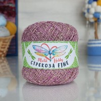 Стрекоза файн - 083 (молочный с розовым и золотым люрексом)