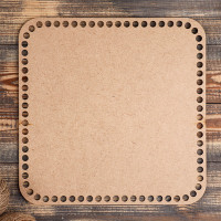 Заготовка для вязания &quot;Квадрат скруглённый&quot;, донышко хдф, размер 30×30 см