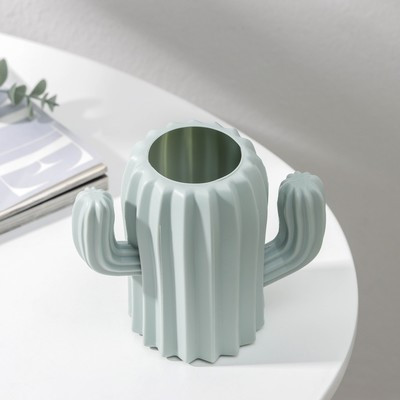 Ваза для цветов, пластик, 7,5×13×11,2 см, 350 мл, зелёная