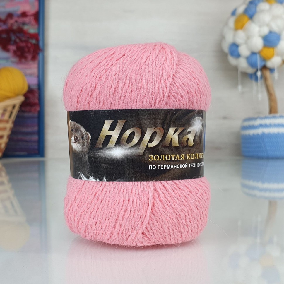 Норка длинноворсная - 813 (розовый)