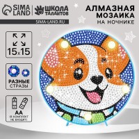 Алмазная мозаика на ночниках "Корги" МОДЕЛЬ NL237