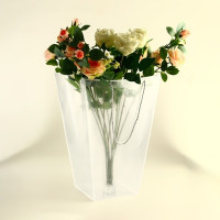 Сумка для цветов прозрачная с каймой, влагостойкая, 47х34х19 см (10 шт.)