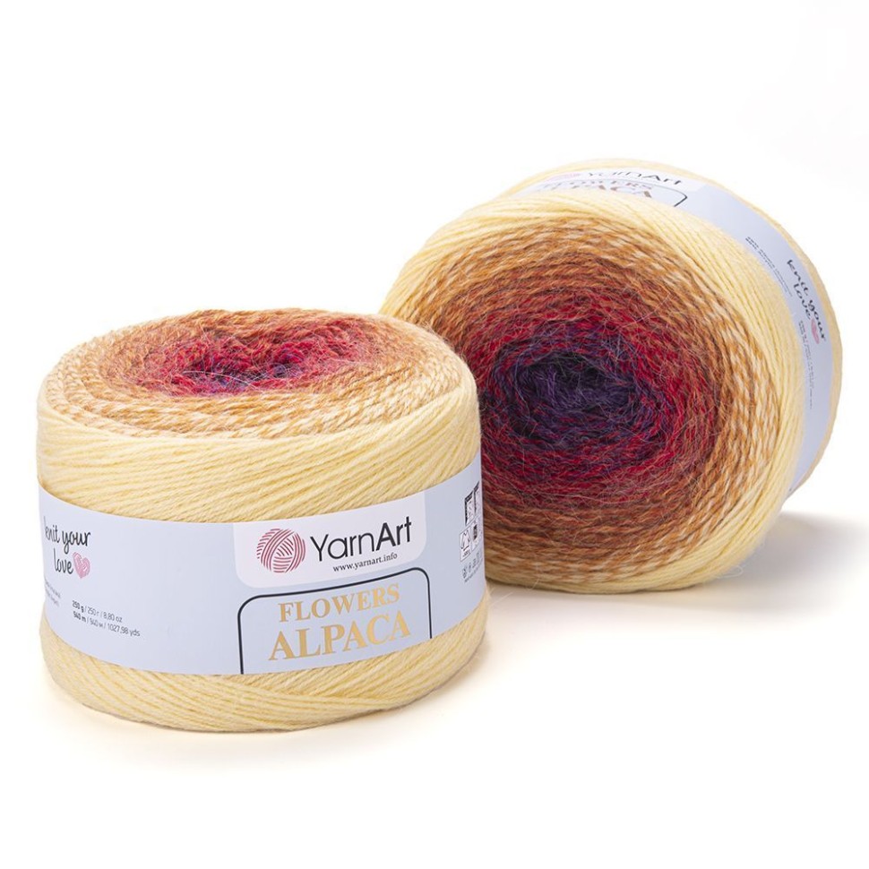 Flowers Alpaca YarArt - 418 (св желтый)