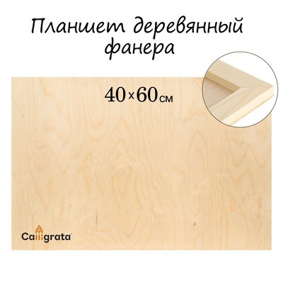 Планшет деревянный 40 х 60 х 2 см, фанера (для рисования эпоксидной смолой)