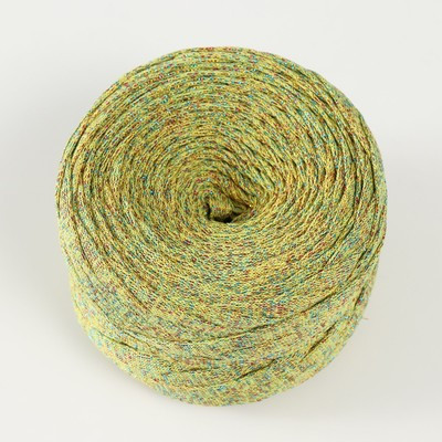 Шнур Риббон с люрексом 85м/170±5 гр (Желтый, люрекс: Радуга) Шнур Риббон с люрексом 85м/170±5 гр (Желтый, люрекс: Радуга)