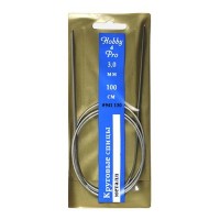 941130 Спицы  круговые металл 100см, 3,0мм Hobby&amp;Pro