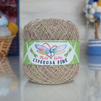 Стрекоза файн - 085 (молочный с липовым и розовым люрексом)