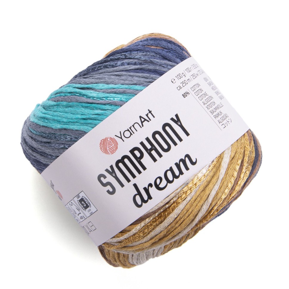 Symphony Dream YarnArt - 3107 (бир/беж/сер принт)