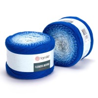 Flowers Merino (YarnArt) - 543 (васил/голуб/бел)