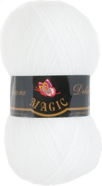 Пряжа Angora Delicate (Magic) 1101  белый