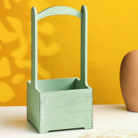 Кашпо - ящик деревянный &quot;Прованс&quot; 13,5х13,5х30 см оливковый