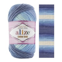 COTTON GOLD BATIK - 3299 (син/гол/бел)