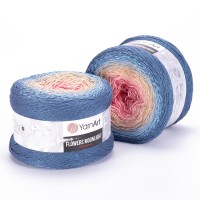 FLOWERS MOONLIGHT - 3262 (джинс/коралл)