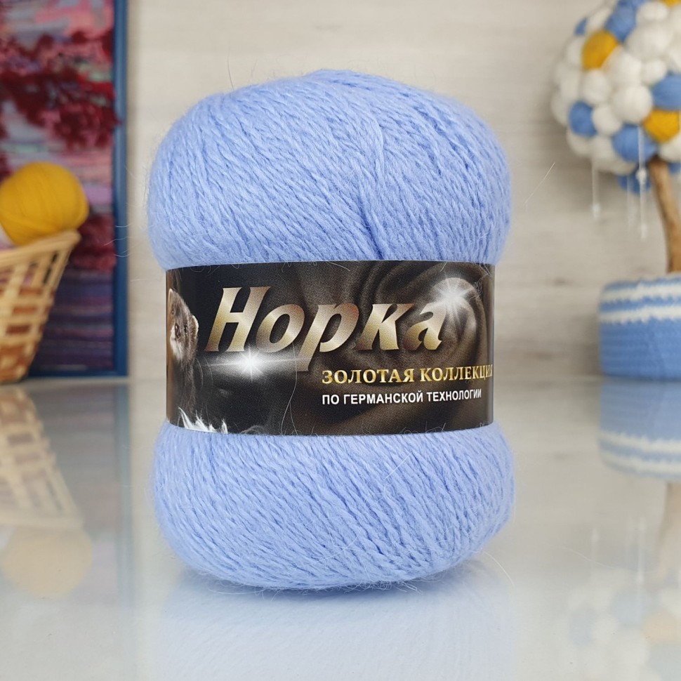 Норка длинноворсная - 825 (голубой)