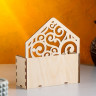 Кашпо деревянное 18×6×20 см Конверт Радель "Дуновение", натуральный Дарим Красиво