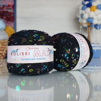 Колибри макси королевские пайетки - 219 (черный с разноцветными пайетками)