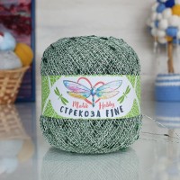Стрекоза файн - 089 (белый с зеленым люрексом)