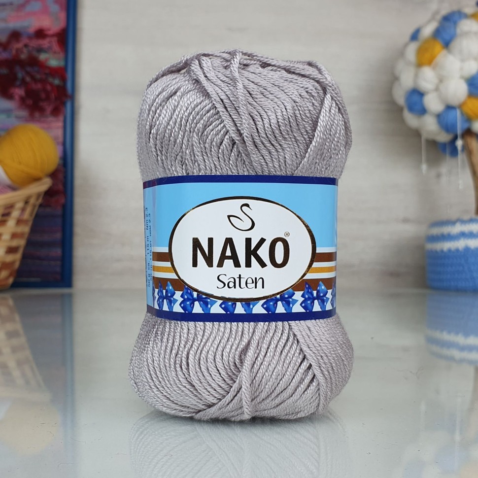 Saten 100гр. (Nako) - 3079 (серый)