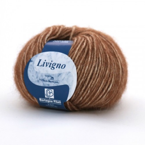 Пряжа Livigno (Bertagna Filati) 104  св.коричневый