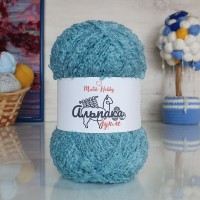 Альпака букле M&amp;H - 2327 (лазурный)