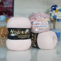 Набор Пух норки и пайетки - 12 (832+44) (св. персик с пайетками крылья стрекозы)