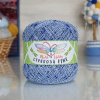 Стрекоза файн - 092 (белый с васильковым люрексом)