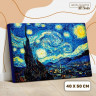 Картина по номерам на холсте с подрамником «Звёздная ночь» Винсент ван Гог 40 × 50 см