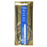 941150 Спицы  круговые металл 100см, 5,0мм Hobby&amp;Pro