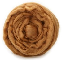 Тонкая шерсть (для валяния) - 165 (тем.бежевый)