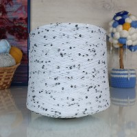 Kolibri с пайетками - 009 (белый с тем.сер.блест.пайет)