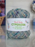 Стрекоза файн - 006 (изумруд/абрикос/салат)