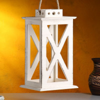 Кашпо деревянное  &quot;Фонарь.Прованс&quot;, 17х17х31 см, бежевый
