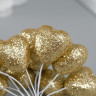 Декоративное сердце для творчества 2х2 см, золото (144 шт.)