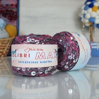 Колибри макси королевские пайетки - AV002 (брусничный меланж с голограф. пай)