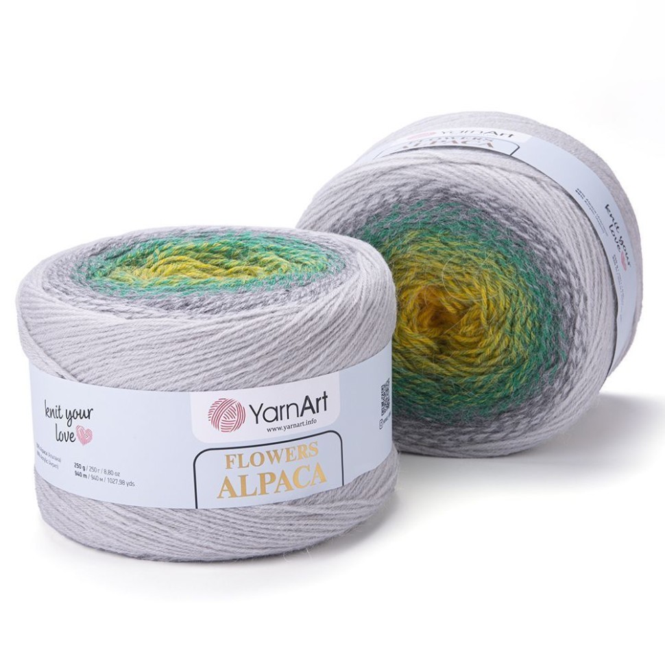 Flowers Alpaca YarArt - 424 (св серый)